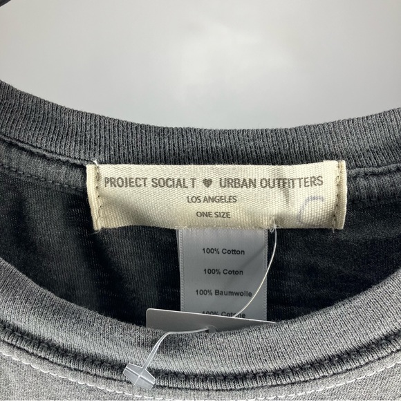 NWT URBAN OUTFITTERS Project Social T Skeleton Skateboard Gray Short Sleeve OS - Picture 4 of 5
